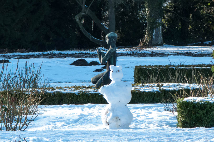 Schneemann im Botanischen Garten